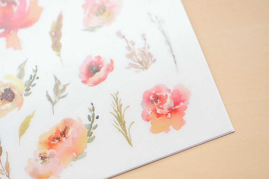 MU Print-On Sticker 2s 073-Peony&Thistle