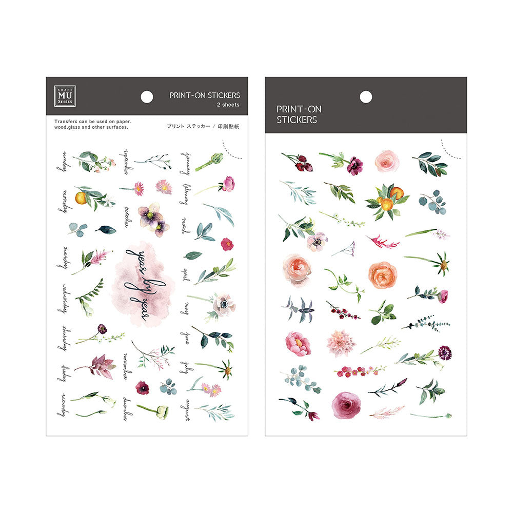 MU Print-On Sticker 2s 072-Flowers of The Day
