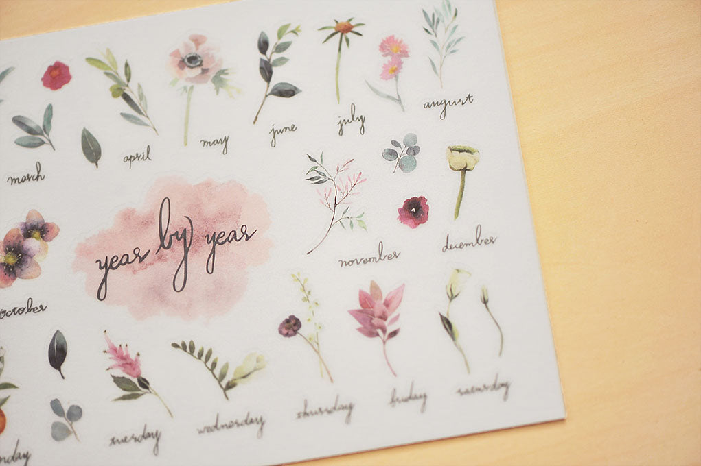MU Print-On Sticker 2s 072-Flowers of The Day