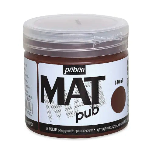 PEBEO Mat Pub Acrylic 140ml Burnt Umber