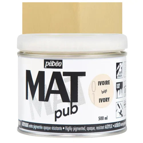 PEBEO Mat Pub Acrylic 500ml Ivory