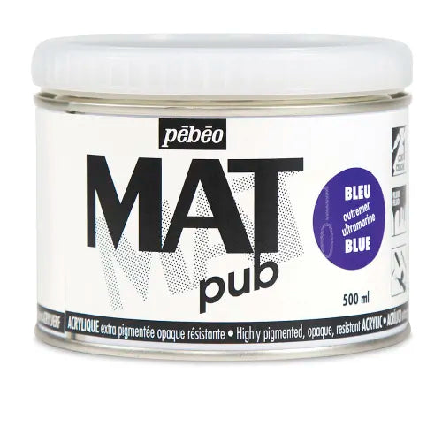 PEBEO Mat Pub Acrylic 500ml Ultramarine Blue