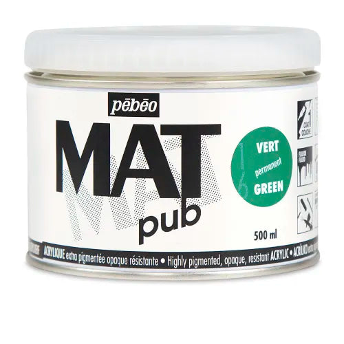 PEBEO Mat Pub Acrylic 500ml Permanent Green