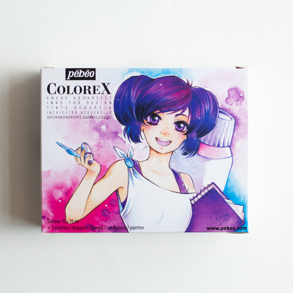 PEBEO ColoreX Ink Manga Kit 10x20ml+3 pipettes