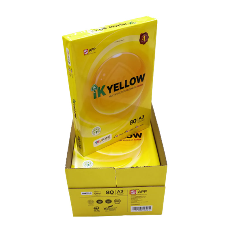 IK YELLOW Paper A3 70gsm 500s x5