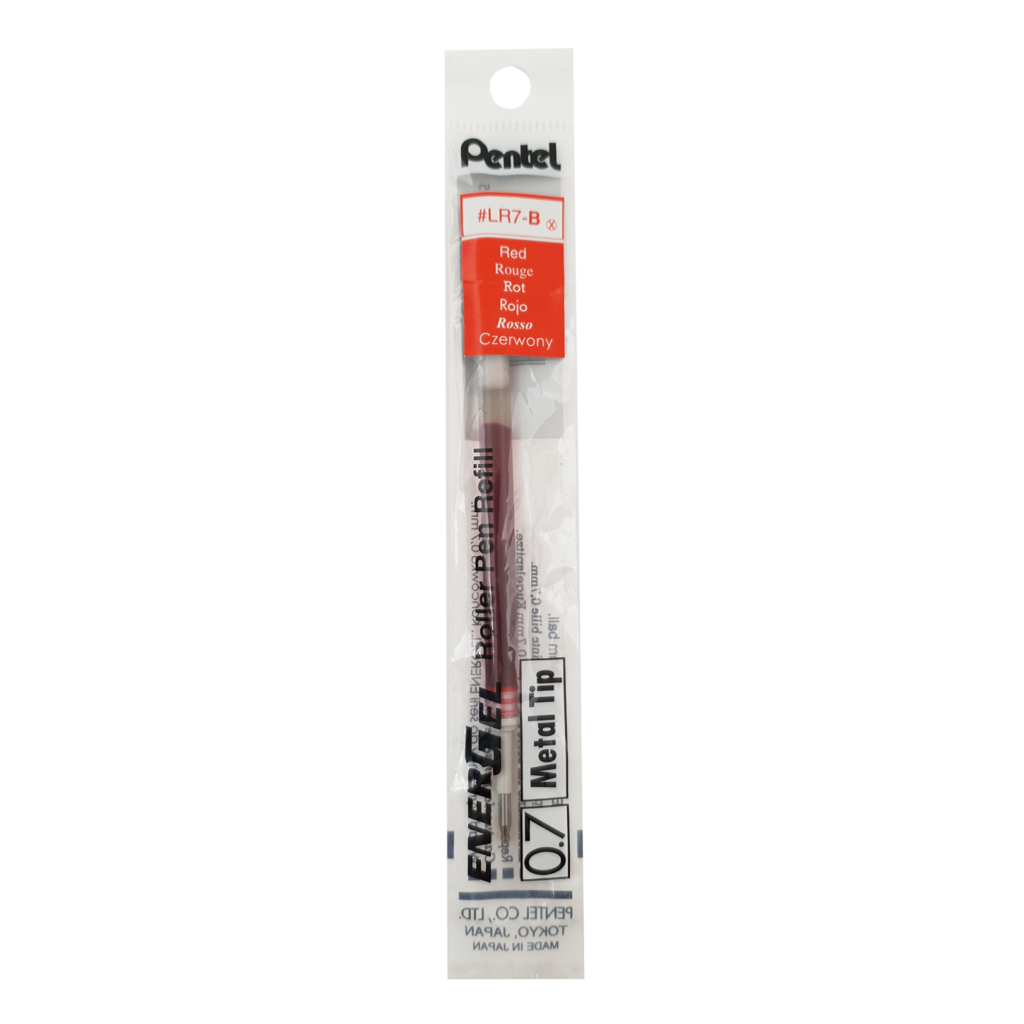 PENTEL EnerGel Refill-Metal Tip 0.7mm-Red