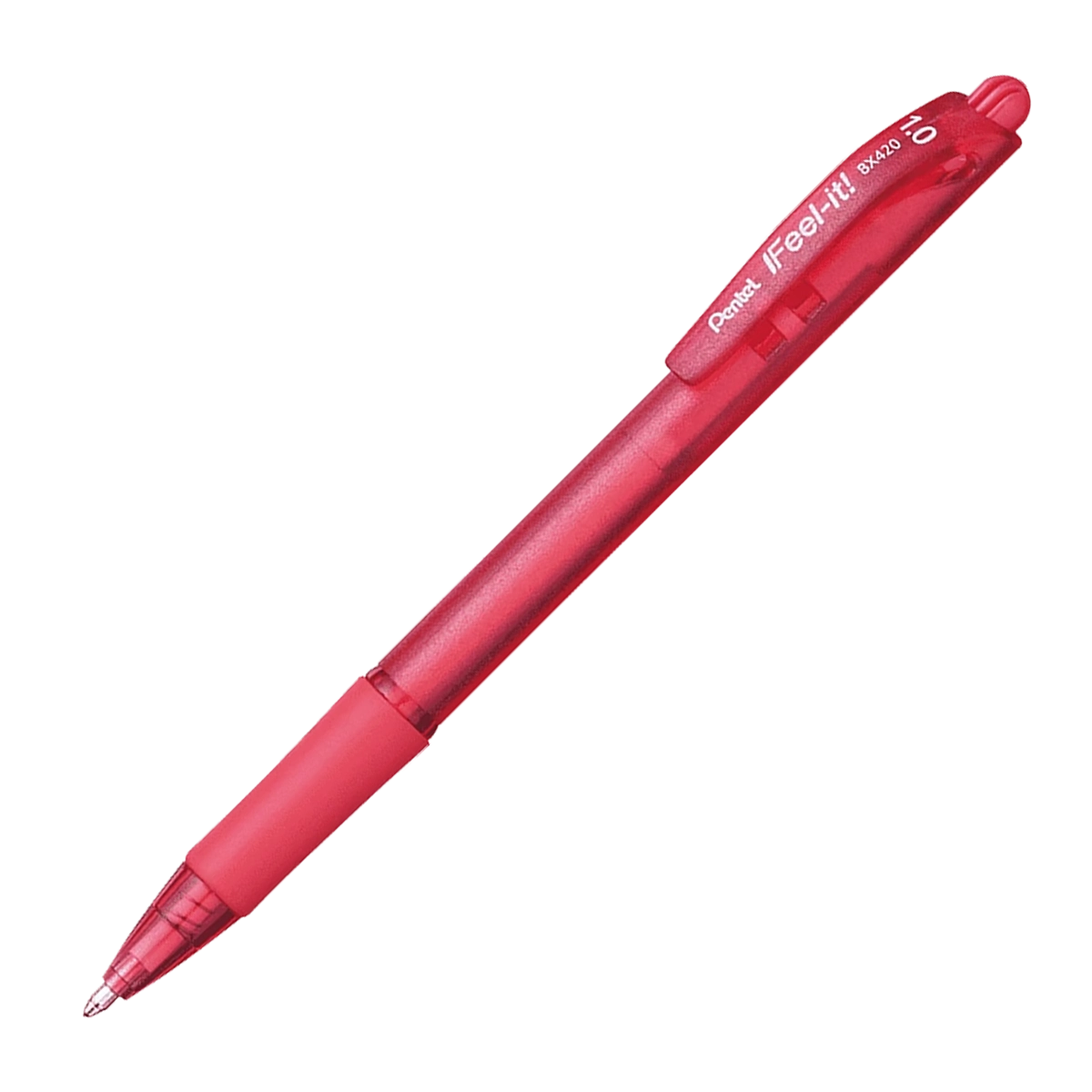 PENTEL Feel-It Retractable Ball Pen 1.0mm-Red