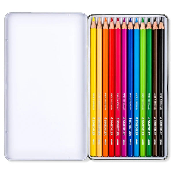 STAEDTLER Coloured Pencils-in Metal Tin 12 colours