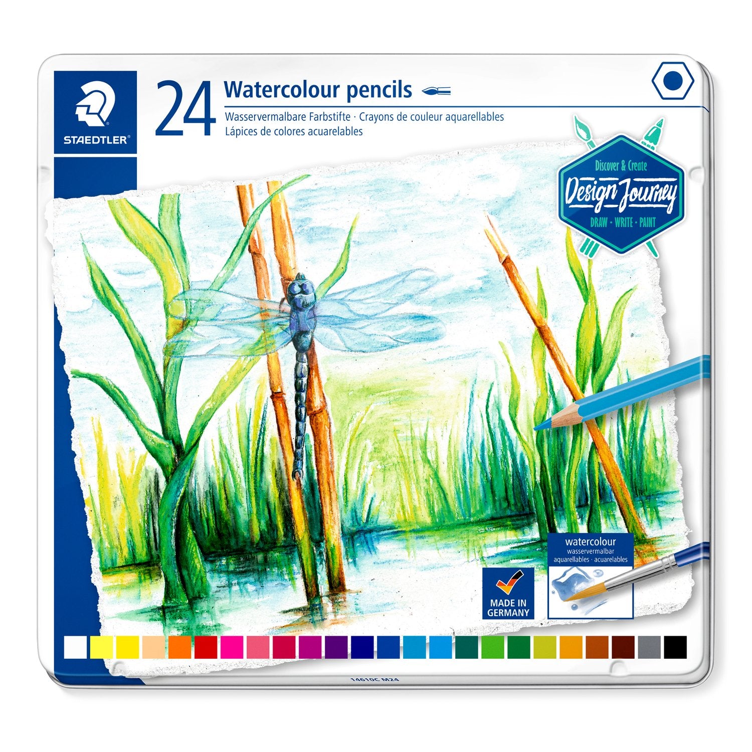 STAEDTLER Watercolour Pencils-in Metal Tin 24 colo