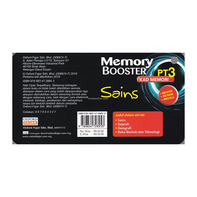 OXF Memory Booster PT3 Sains 18/19