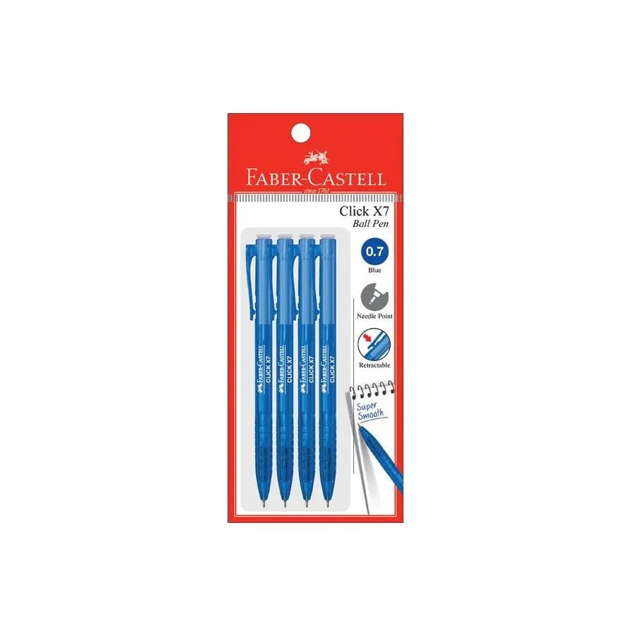 FABER-CASTELL Click X7 0.7mm 142252 Blue 4s