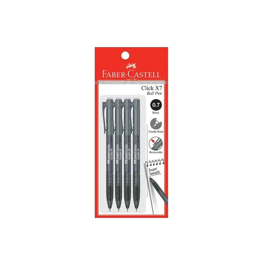 FABER-CASTELL Click X7 0.7mm 142255 Black 4s