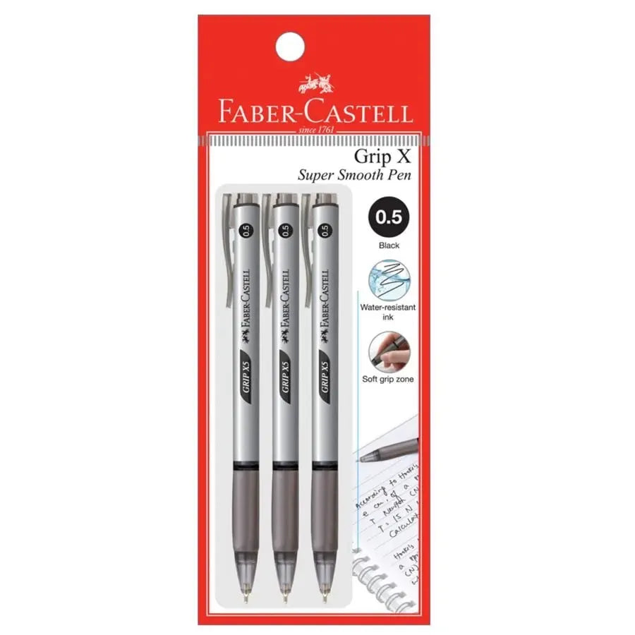 FABER-CASTELL Grip X5 0.5mm 547308 Black 3BC