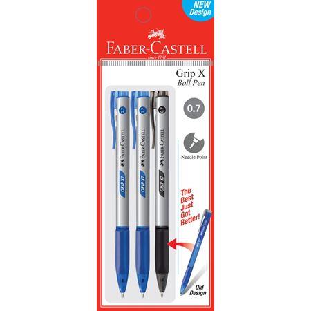 FABER-CASTELL Grip X7 0.7mm 547407 2Blue/1Black 3BC