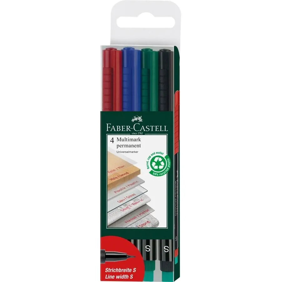 FABER-CASTELL Multimark-Permanent 152304 S Set of 4