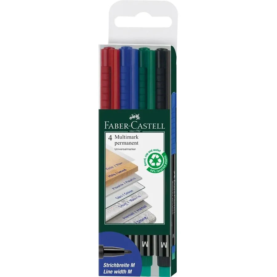 FABER-CASTELL Multimark-Permanent 152504 M Set of 4