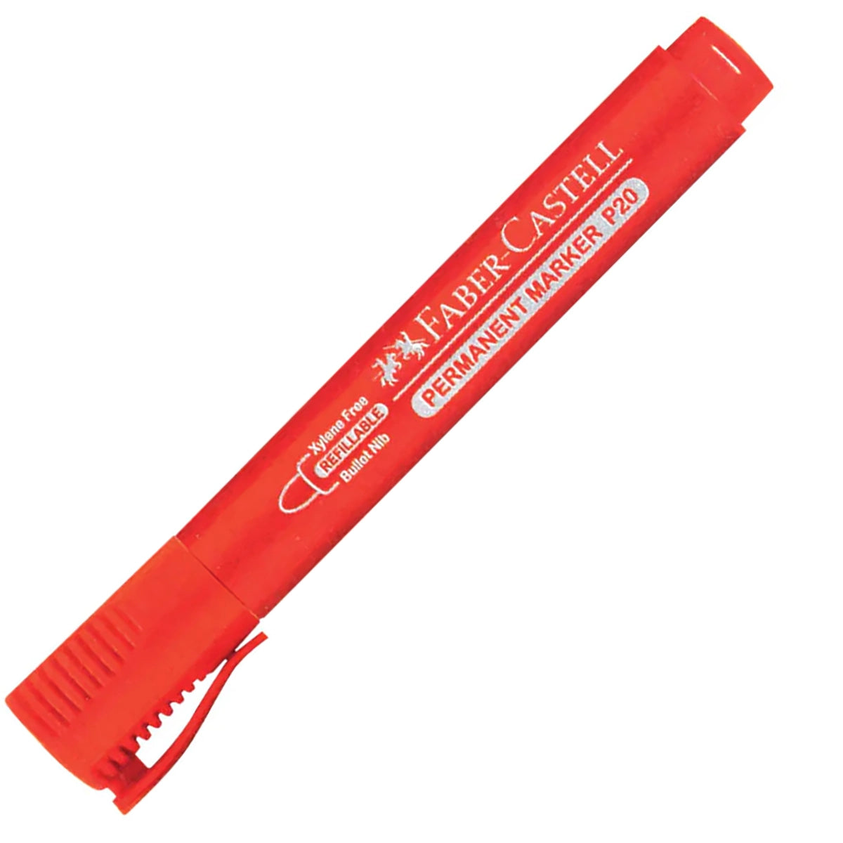 FABER-CASTELL Refillable Permanent Marker P20 Bullet 254121 Red