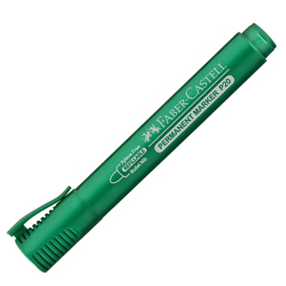 FABER-CASTELL Refillable Permanent Marker P20 Bullet 254163 Green