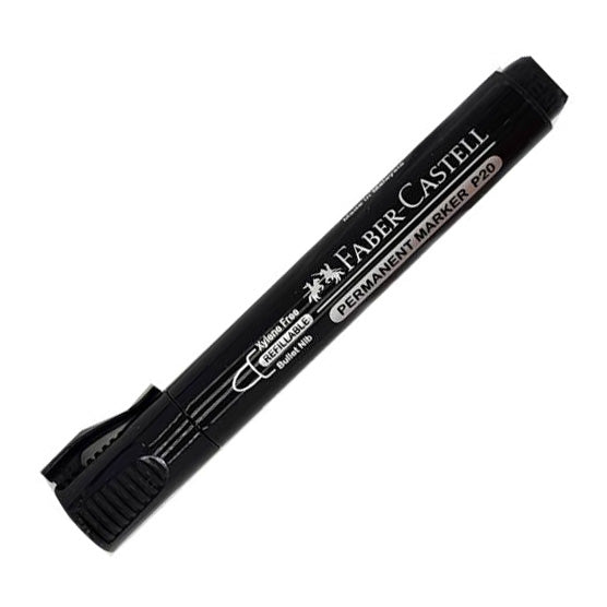 FABER-CASTELL Refillable Permanent Marker P20 Bullet 254199 Black