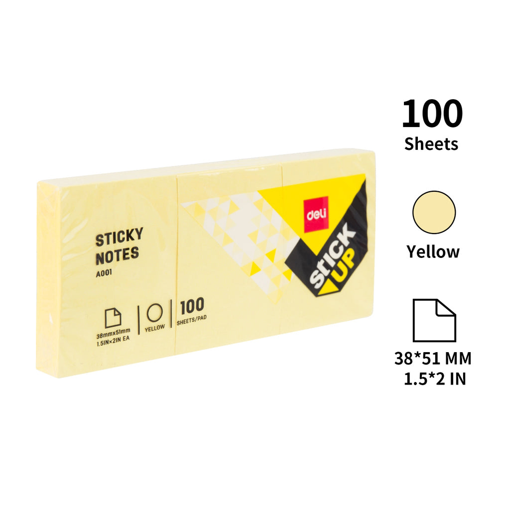 DELI Sticky Note EA00153 Basic 40x50mm 3s