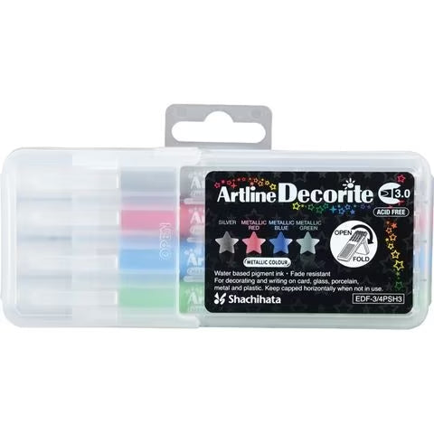 ARTLINE Decorite 3.0mm 4 Col Set 3 Metallic