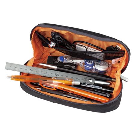 KOKUYO Pen Case Shell Bro F-VBF190 Black/Orange Default Title