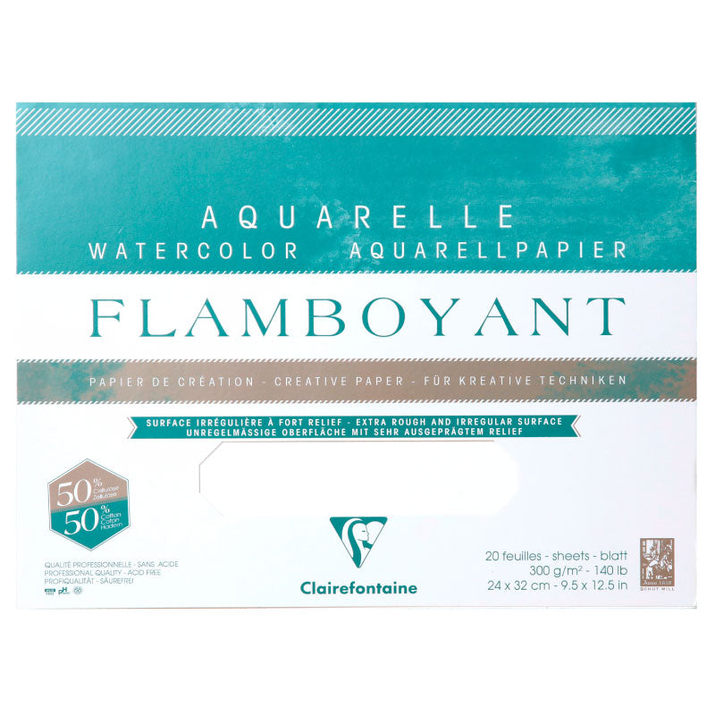 CLAIREFONTAINE Flamboyant Glued Pad 24x32cm 20s
