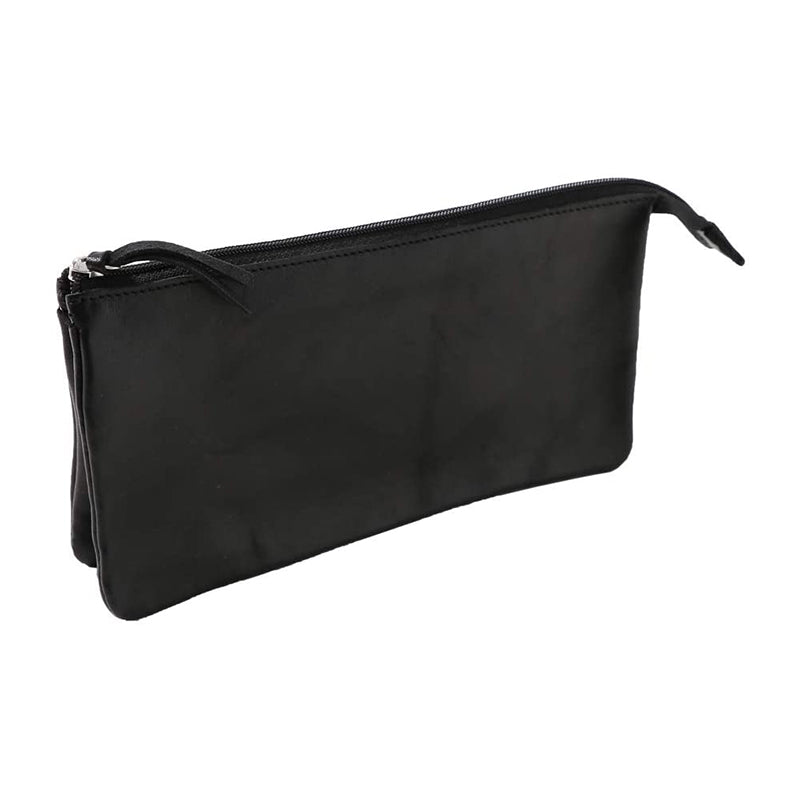 CLAIREFONTAINE Black Leather Big Flat Pocket 2comp Default Title