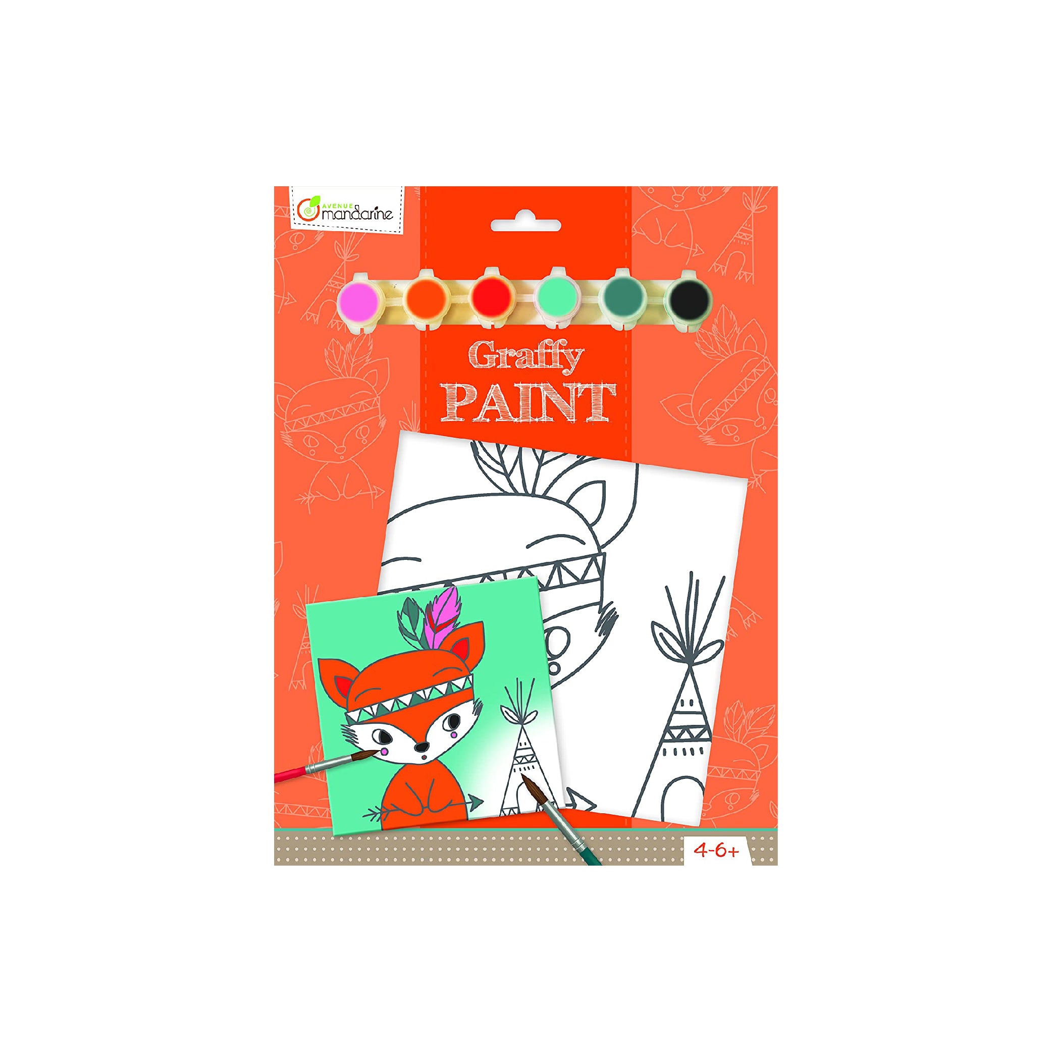 AVM Graffy Paint Indian Fox 20x20cm Default Title