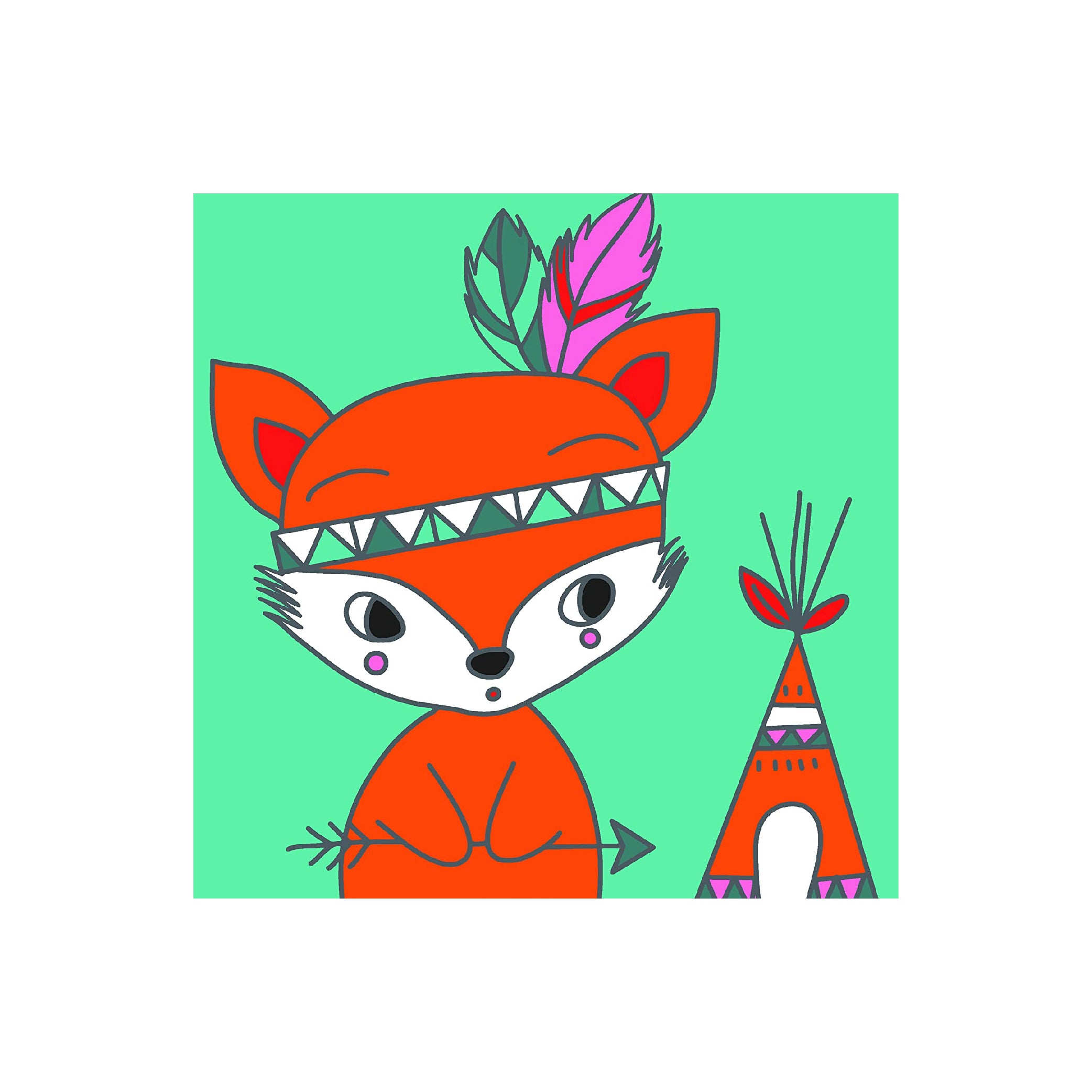 AVM Graffy Paint Indian Fox 20x20cm Default Title