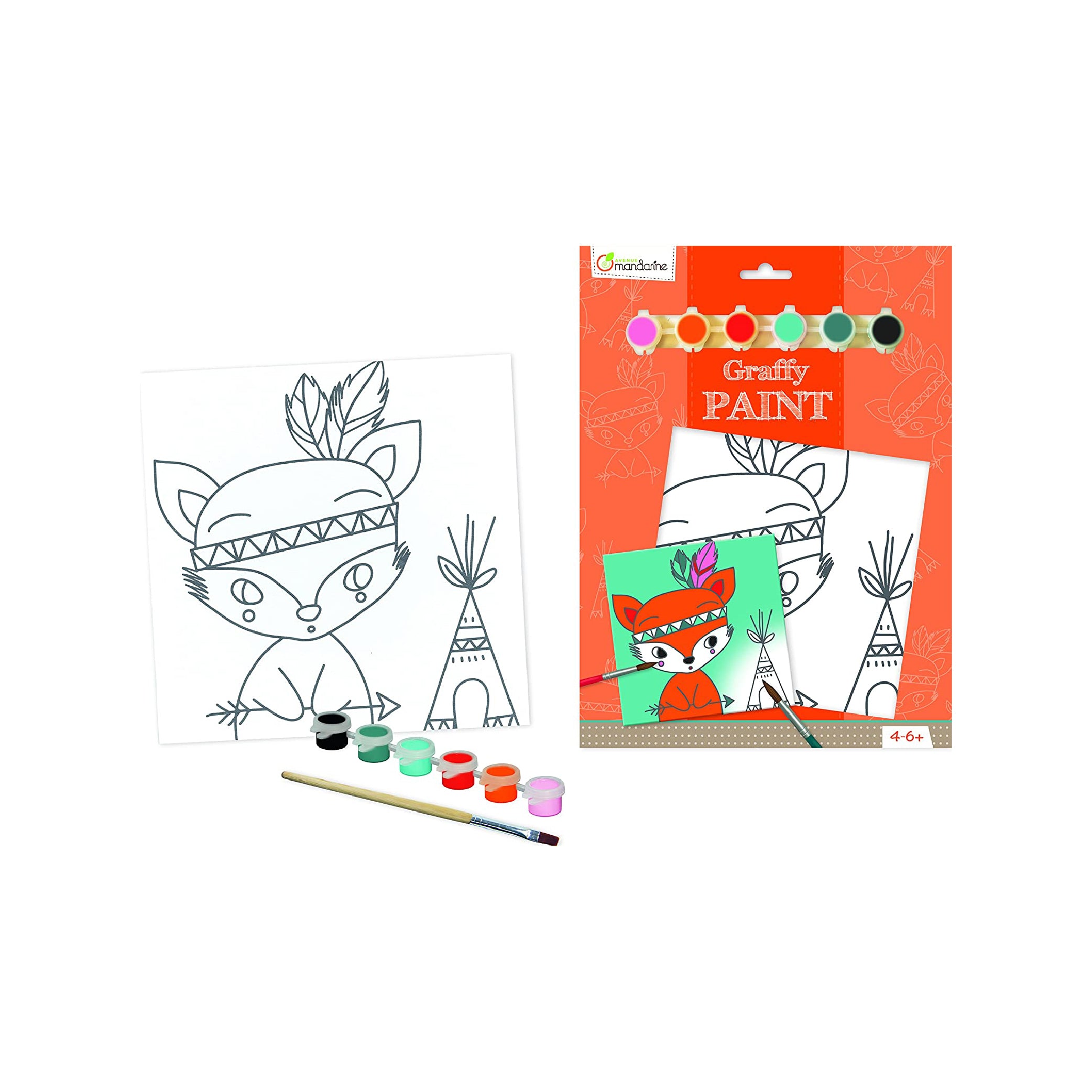 AVM Graffy Paint Indian Fox 20x20cm Default Title