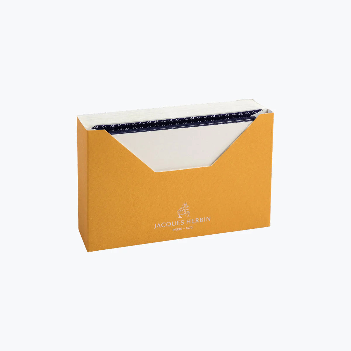 JACQUES HERBIN 15 Cards & Envelopes 90x140mm Blue Lining
