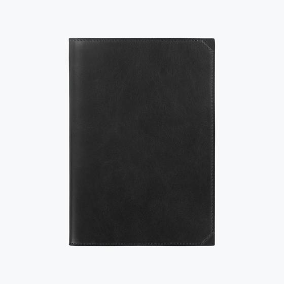 JACQUES HERBIN Leather Notebook Case-Black