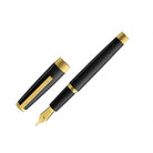 JACQUES HERBIN Sloop Black Resin Gold Nib Fountain Pen-Medium