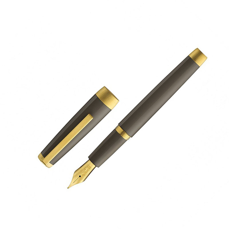 JACQUES HERBIN Sloop Taupe Resin Gold Nib Fountain Pen-Medium