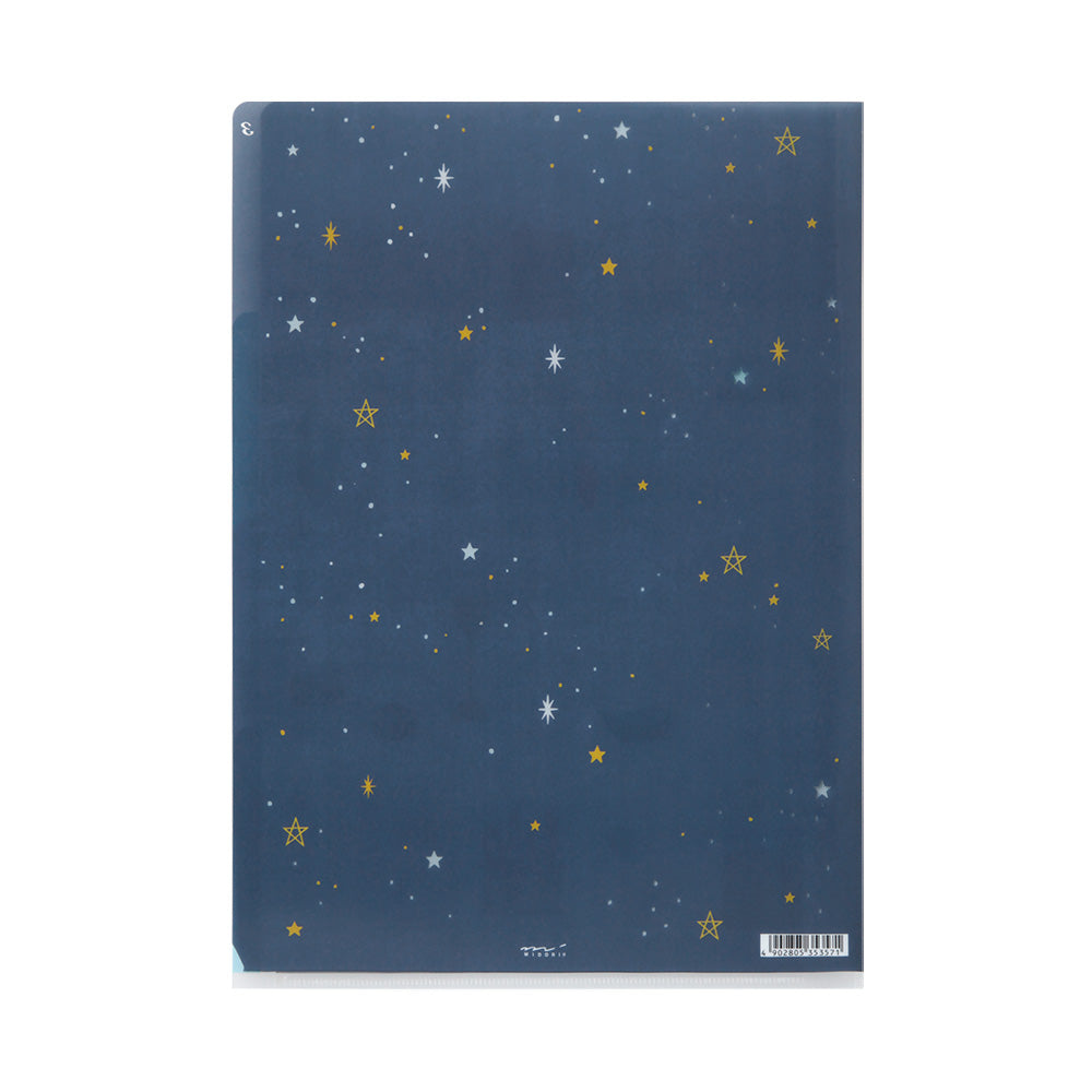 MIDORI 3-Pockets Clear Folder A4 Science Tools