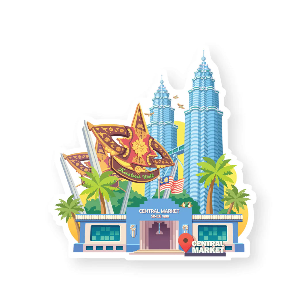 LOKAMADE Shaped Postcard MDP02:Central Market