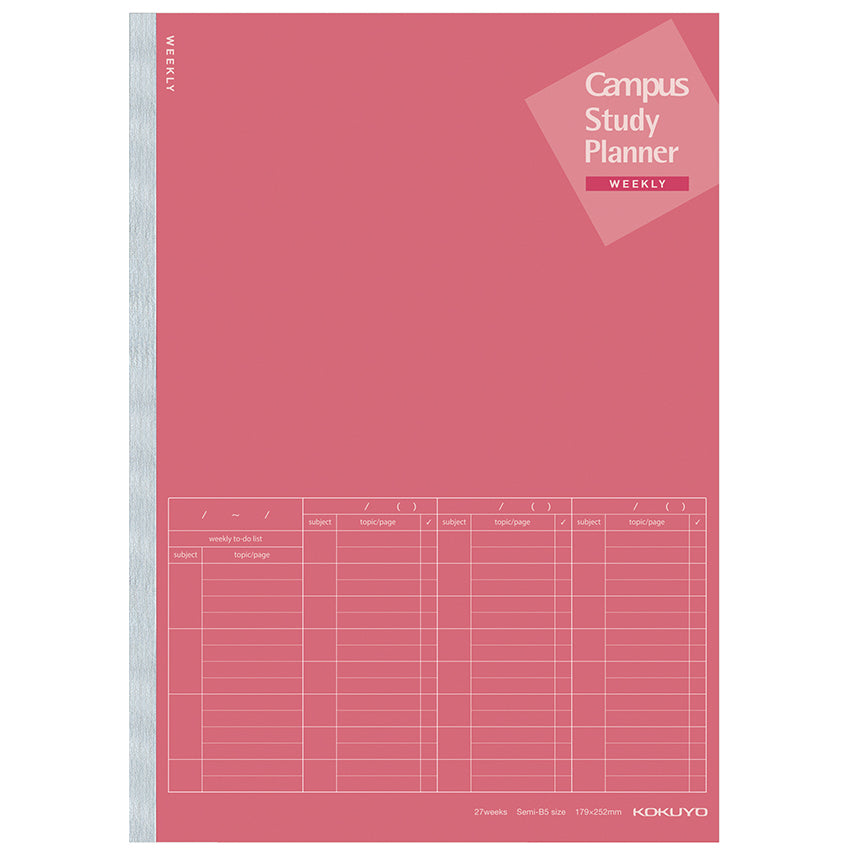 KOKUYO Campus Study Planner Weekly B5 NO-Y80MW-RP Default Title