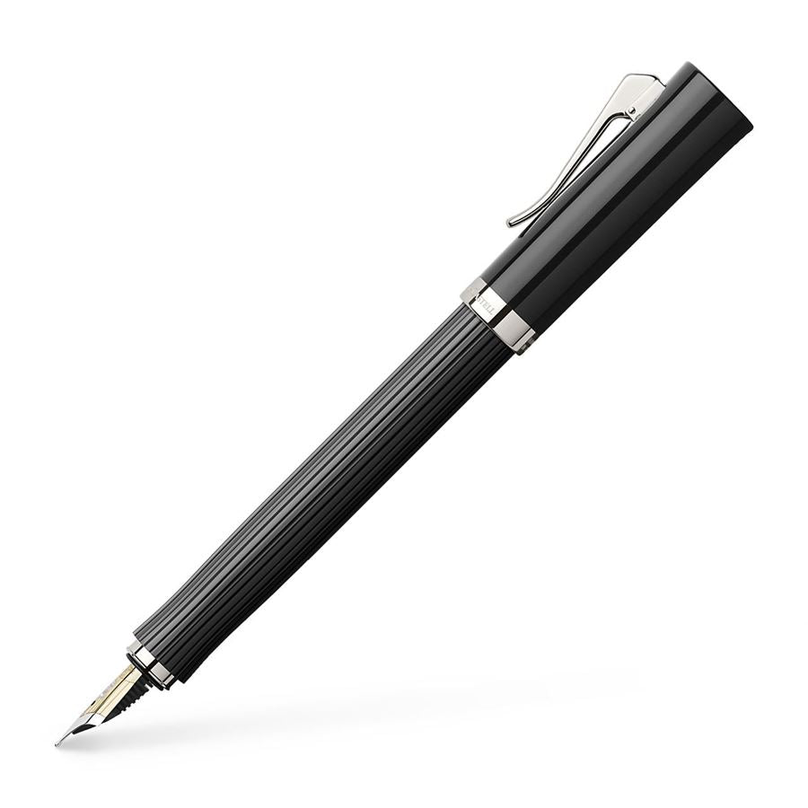 GRAF VON FABER CASTELL Intuition Fluted Black Fountain Pen-Broad