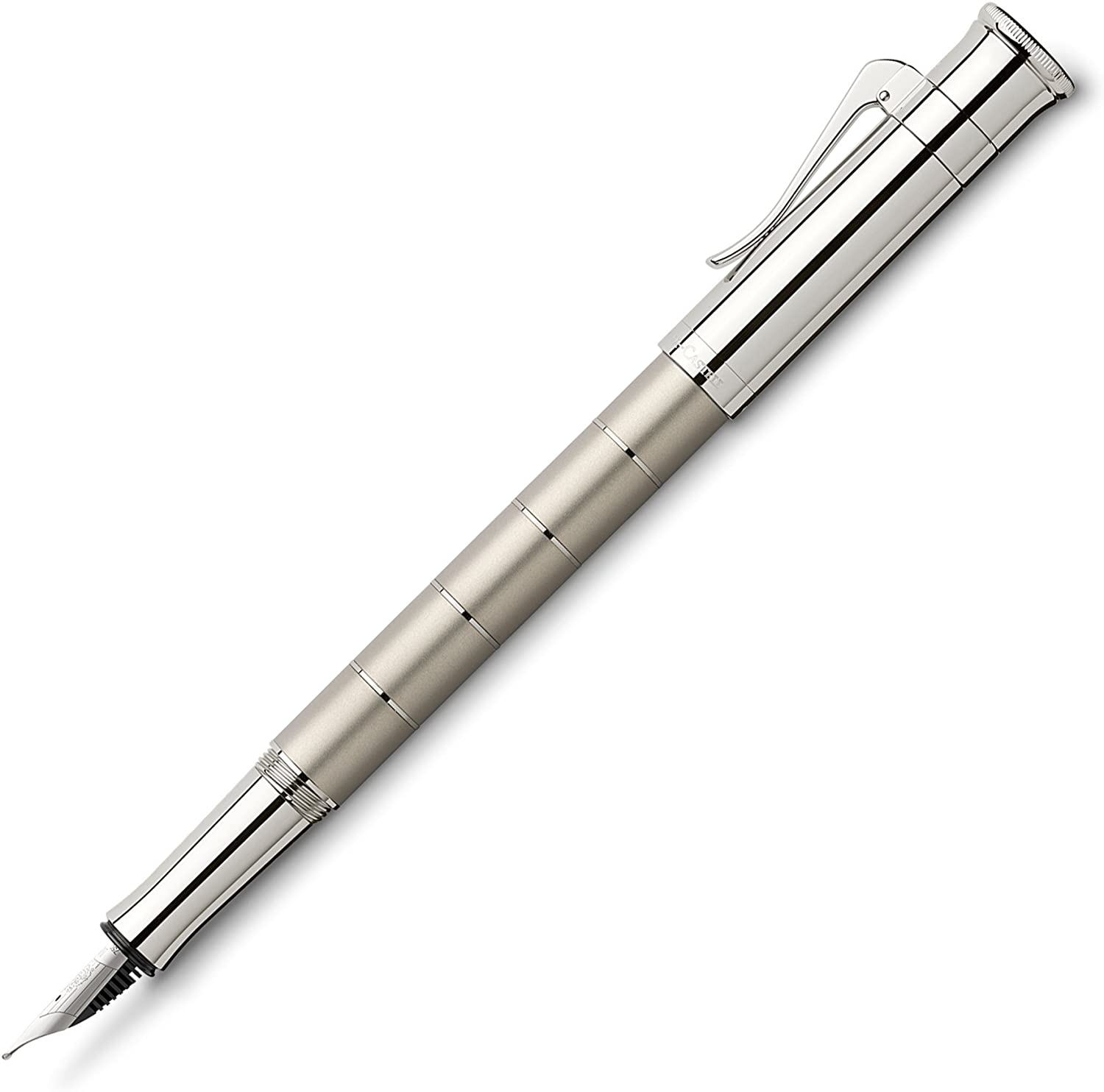 GRAF VON FABER CASTELL Anello Titanium Fountain Pen-Broad