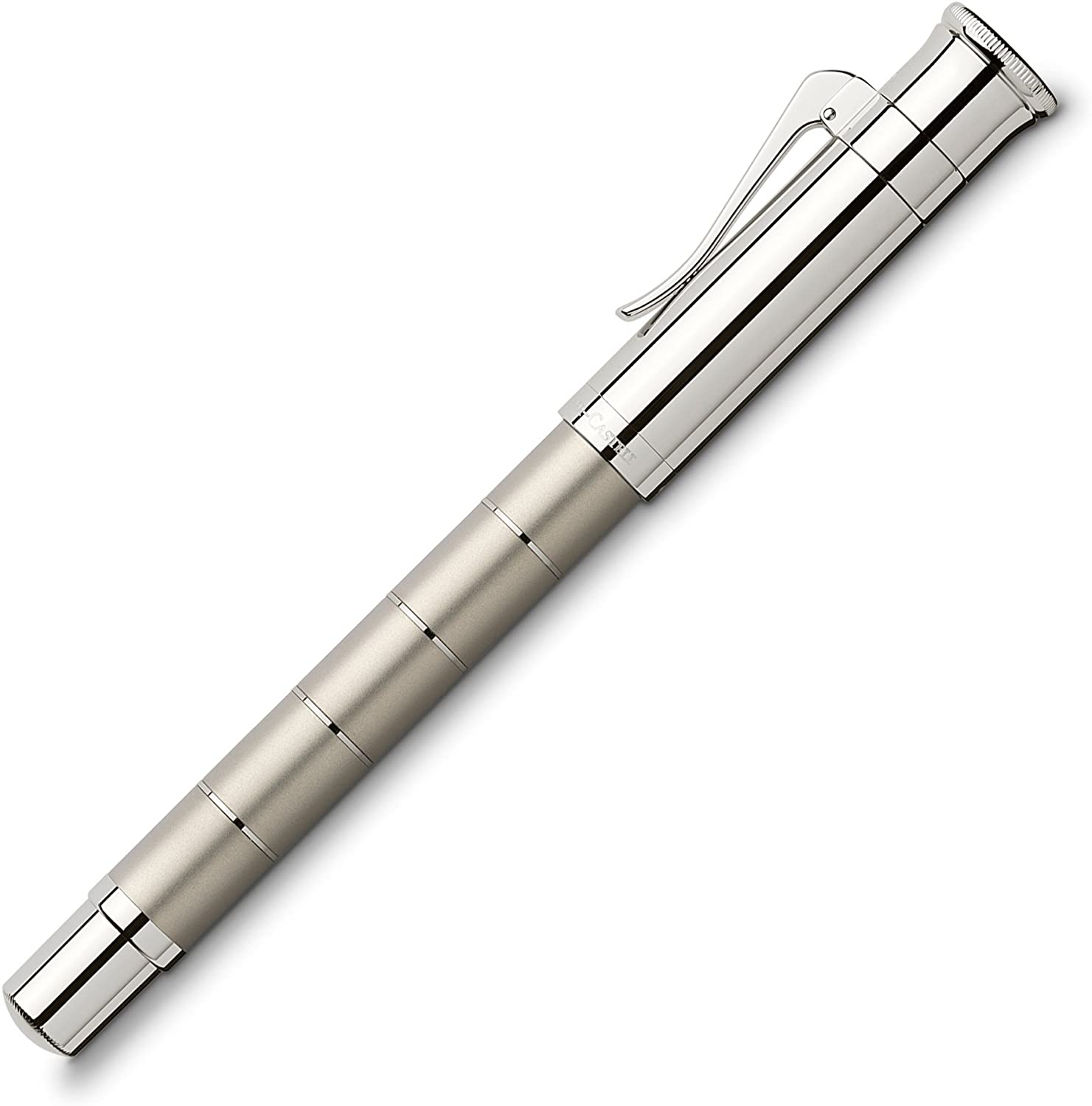 GRAF VON FABER CASTELL Anello Titanium Fountain Pen-Broad