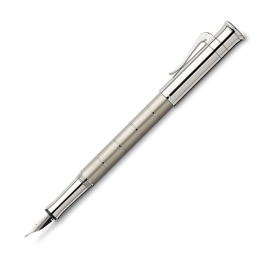 GRAF VON FABER CASTELL Anello Titanium Fountain Pen-Fine Default Title