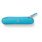 GVFC Pen Case for 1 pen w/Zipper Epsom Gulf Blue