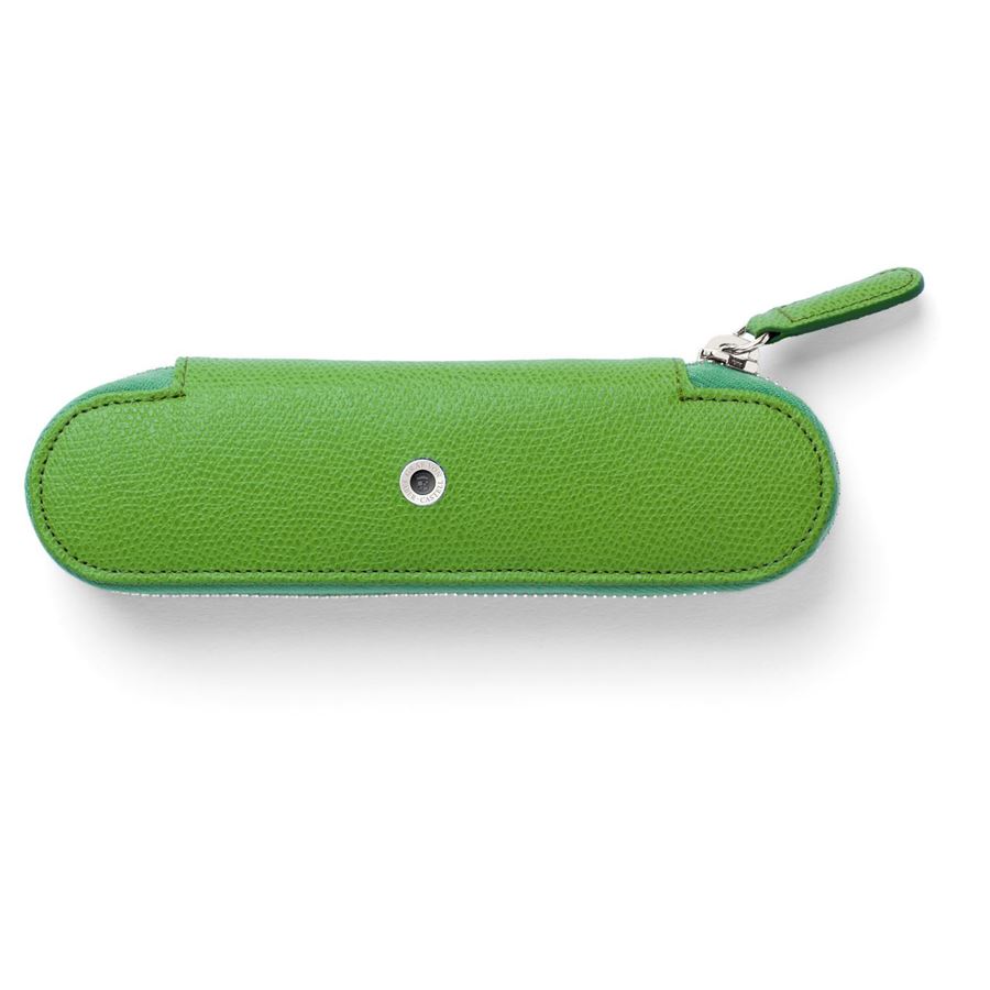 GVFC Pen Case for 2 pens w/Zipper Epsom Viper Gree