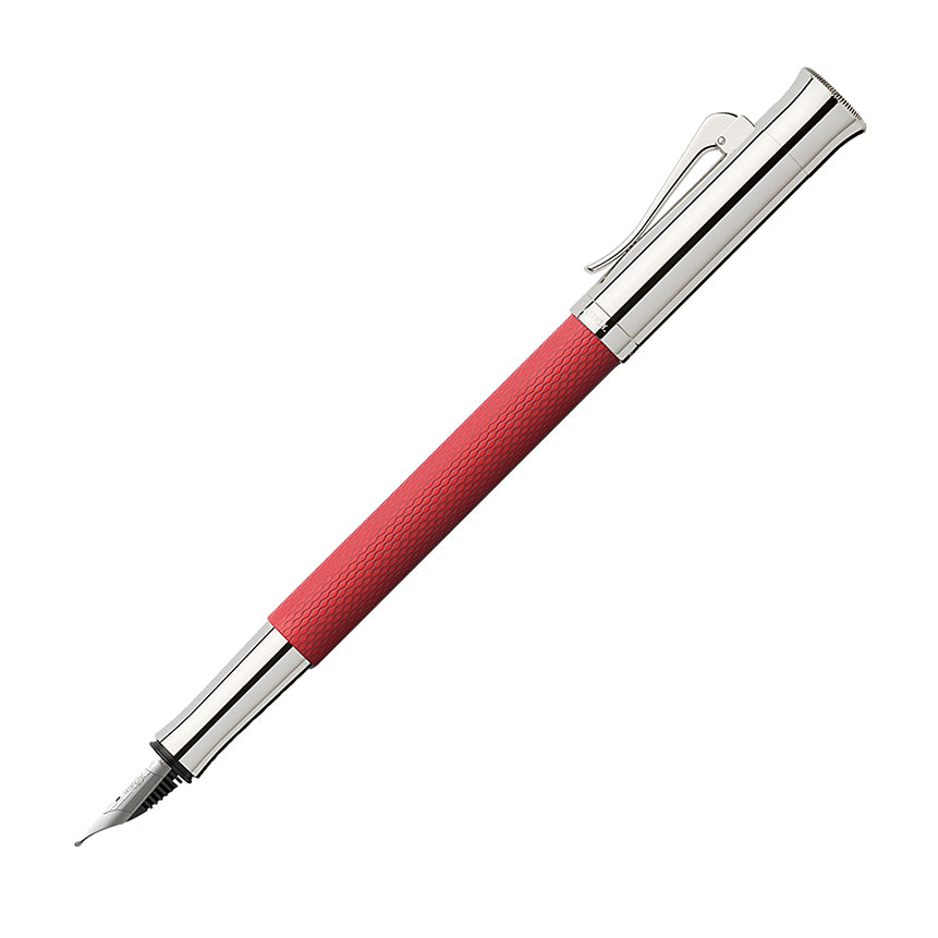 GRAF VON FABER CASTELL Guilloche Coral Red Fountain Pen-Fine Default Title