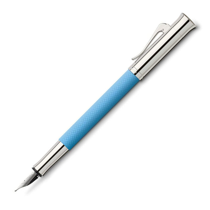 GRAF VON FABER CASTELL Guilloche Gulf Blue Fountain Pen-Broad
