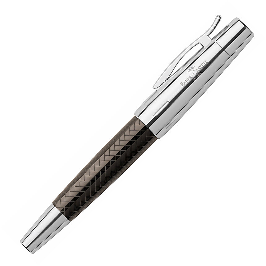 FABER-CASTELL DESIGN e-motion Parquet Dark Brown Fountain Pen-Broad Default Title