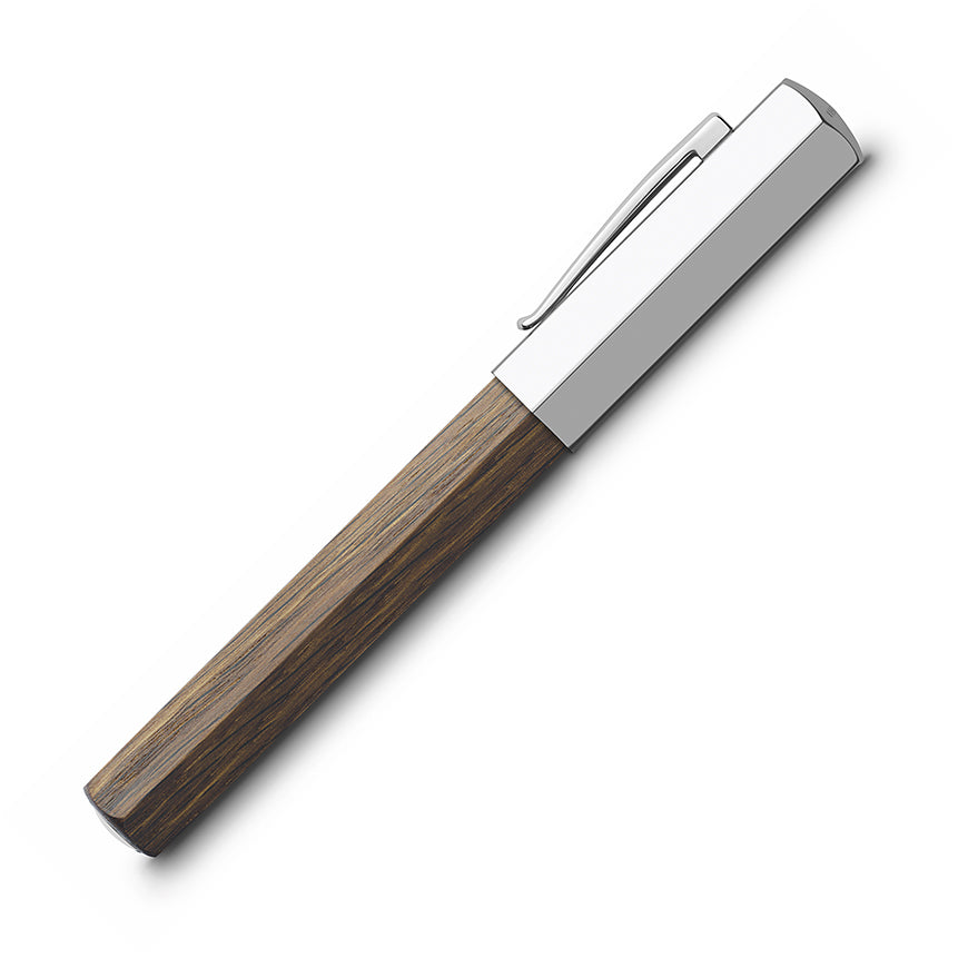 FABER-CASTELL DESIGN Ondoro Smoked Oak Fountain Pen-Medium Default Title