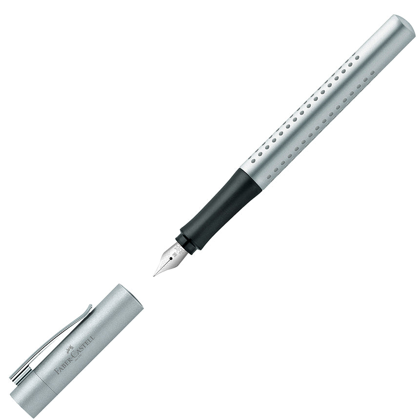 FABER-CASTELL DESIGN Grip 2011 Silver Fountain Pen-Medium Default Title
