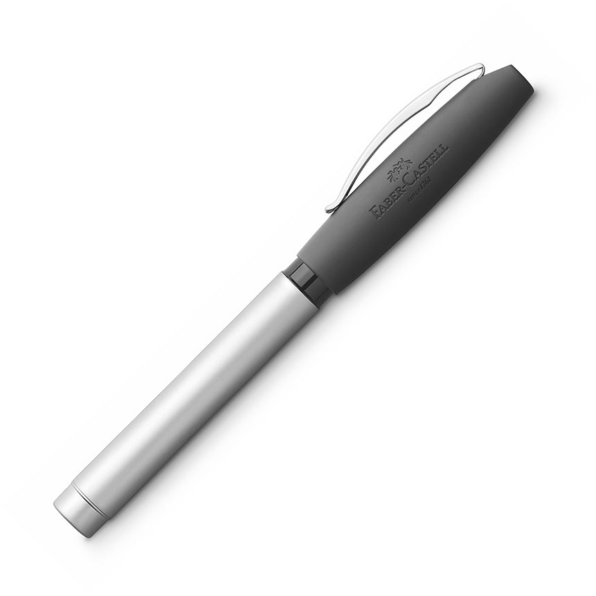FABER-CASTELL DESIGN Essentio Metal Matt Chrome Fountain Pen-Medium Default Title
